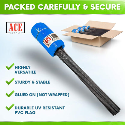 Blue Marking Flags 1000 Pack - 4x5x30 Inch Blue Flags for Yard - Markers For Lawn, Irrigation, Landscaping, Survey & Sprinkler Head Marking
