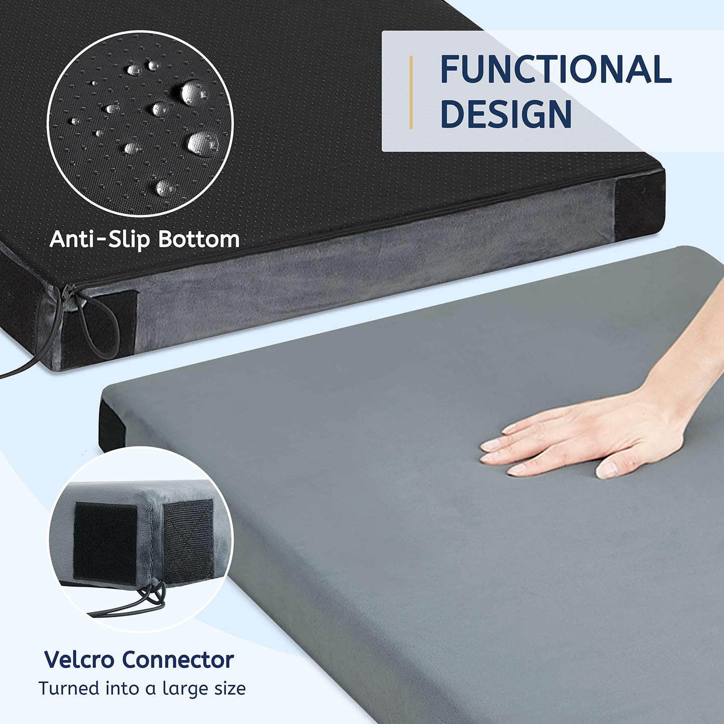 HomeMate Memory Foam Camping Twin Mattress Pad Mat-Sleeping Pad Mat Portable Roll Up Travel Mattress CertiPUR-US for Adults-Camping Bed for Guests Floor Tent Sleepover with Waterproof Cover Travel Bag