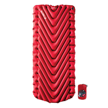 Klymit Insulated Static V Luxe Inflatable Sleeping Pad for Camping & Drift Camping Pillow, Shredded Memory Foam Travel Pillow with Reversible Cover