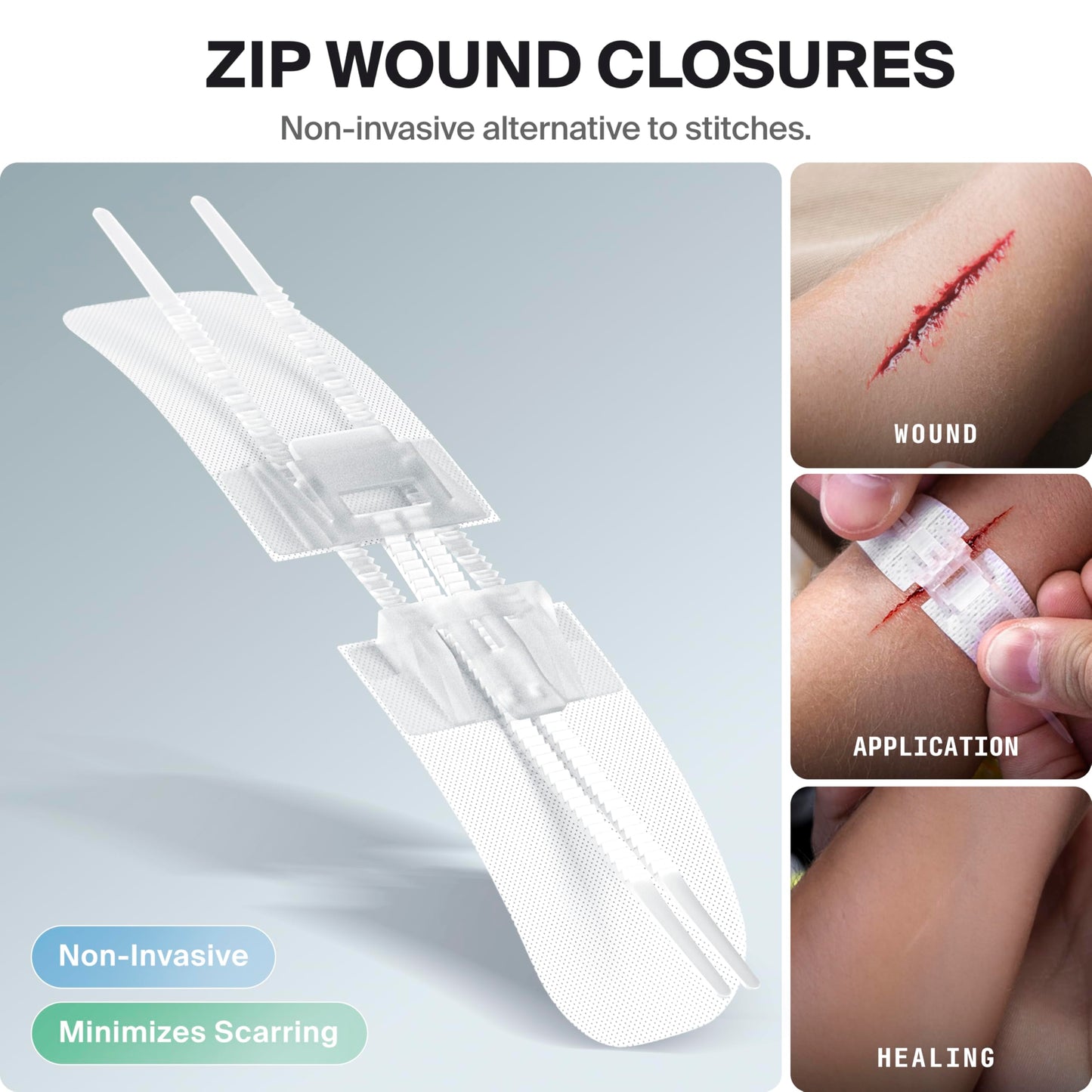 SurviveX Large Pro First Aid Kit for Car, Travel & Home - Emergency Kit for Hiking, Camping, Backpacking and Outdoors - Includes Zip Stitch Wound Closure Strips