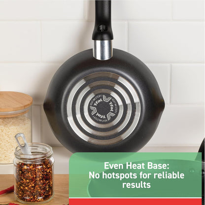 T-fal Specialty Nonstick 3 Quart Handy Pot - Oven Safe Up to 350°F | Dishwasher Safe Black Cookware