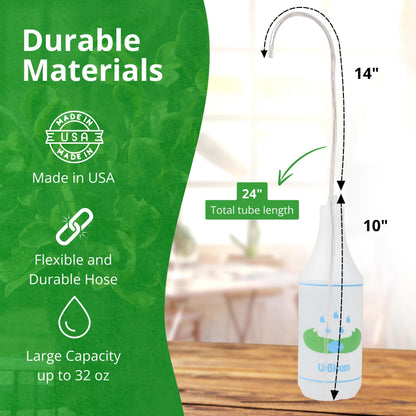 UpBloom - 32 Oz Squeeze Bottle for Hanging Plants, Squirt Bottle/Water Container for Outdoor/Indoor Hanging Plant Made in The USA (Great Alternative for Outdoor/Indoor Watering Can)
