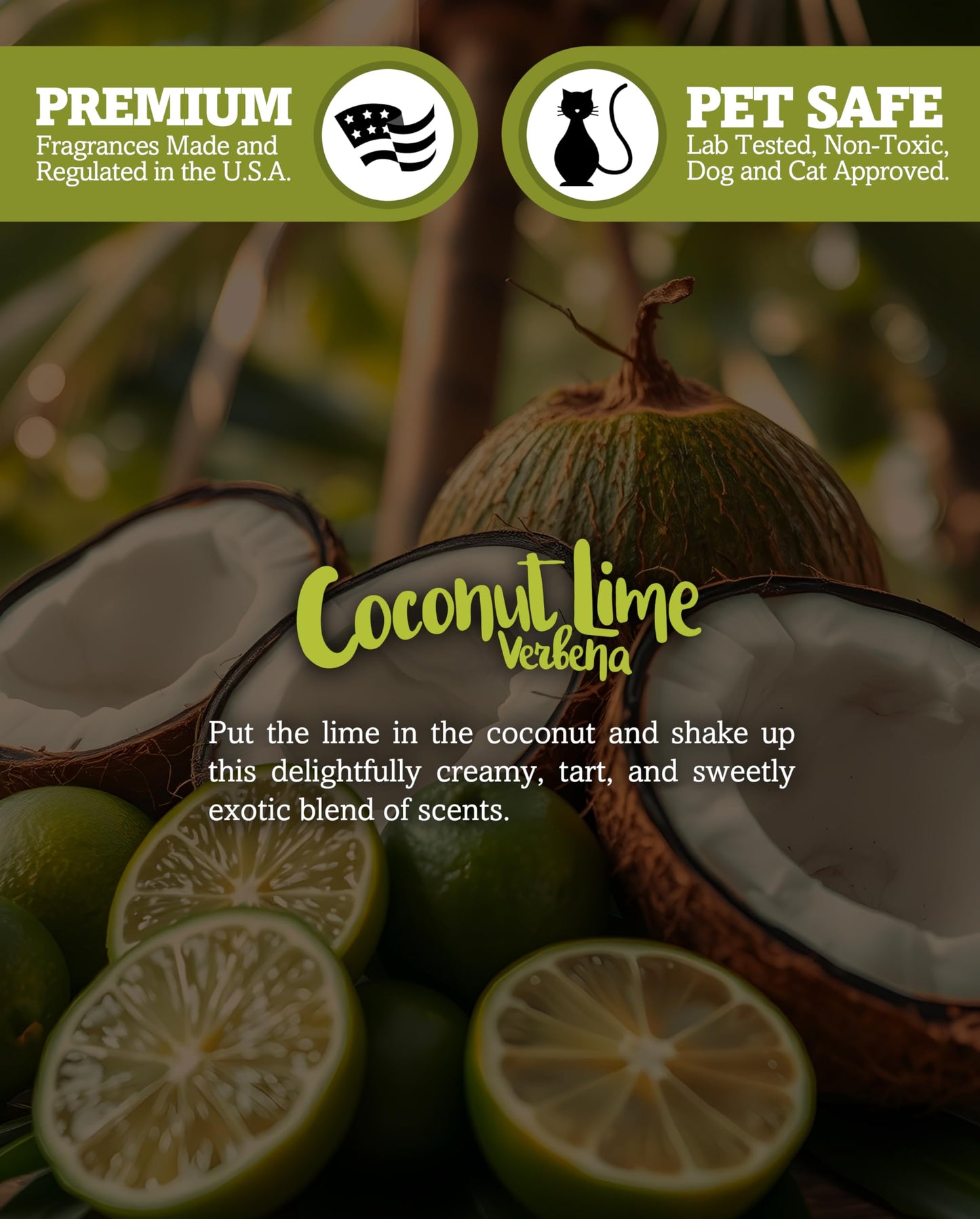 Coconut Lime Verbena Soy Votive Candles - Scented with Natural Fragrance Oils - 6 White Natural Votive Candle Refills - Fruit & Berry Collection