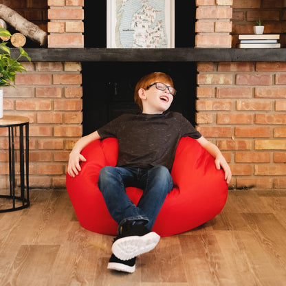 Big Joe Classic Bean Bag Chair, Mini Clouds Oat Smartmax, Durable Polyester Nylon Blend, 2 feet Round