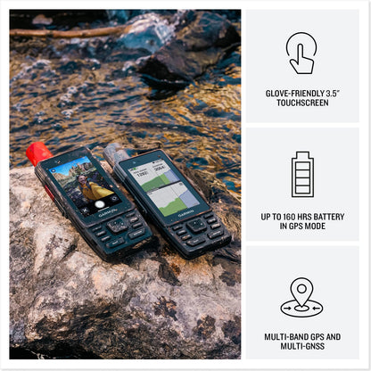 Garmin GPSMAP H1i Plus Rugged Hiking Premium GPS Handheld Navigator with inReach Plus Satellite Technology to Share Text, Photos, Voice Messages, SOS Off-Grid, Long Battery Life, Preloaded Maps Bundle