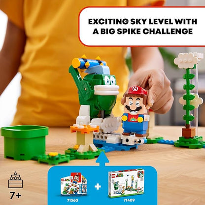 LEGO Super Mario Big Spike’s Cloudtop Challenge Expansion Set 71409 Collectible Toy for Kids with 3 Figures Including Boomerang Bro and Piranha Plant