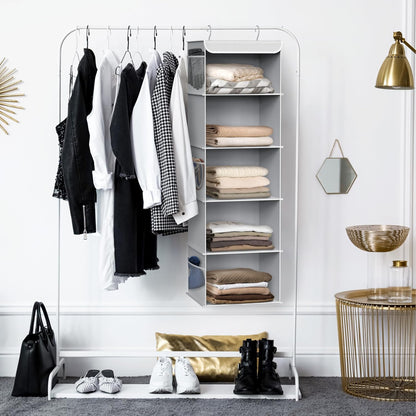 Simple Houseware 5-Shelf Hanging Closet Organizer - Gray | Maximize Storage Space