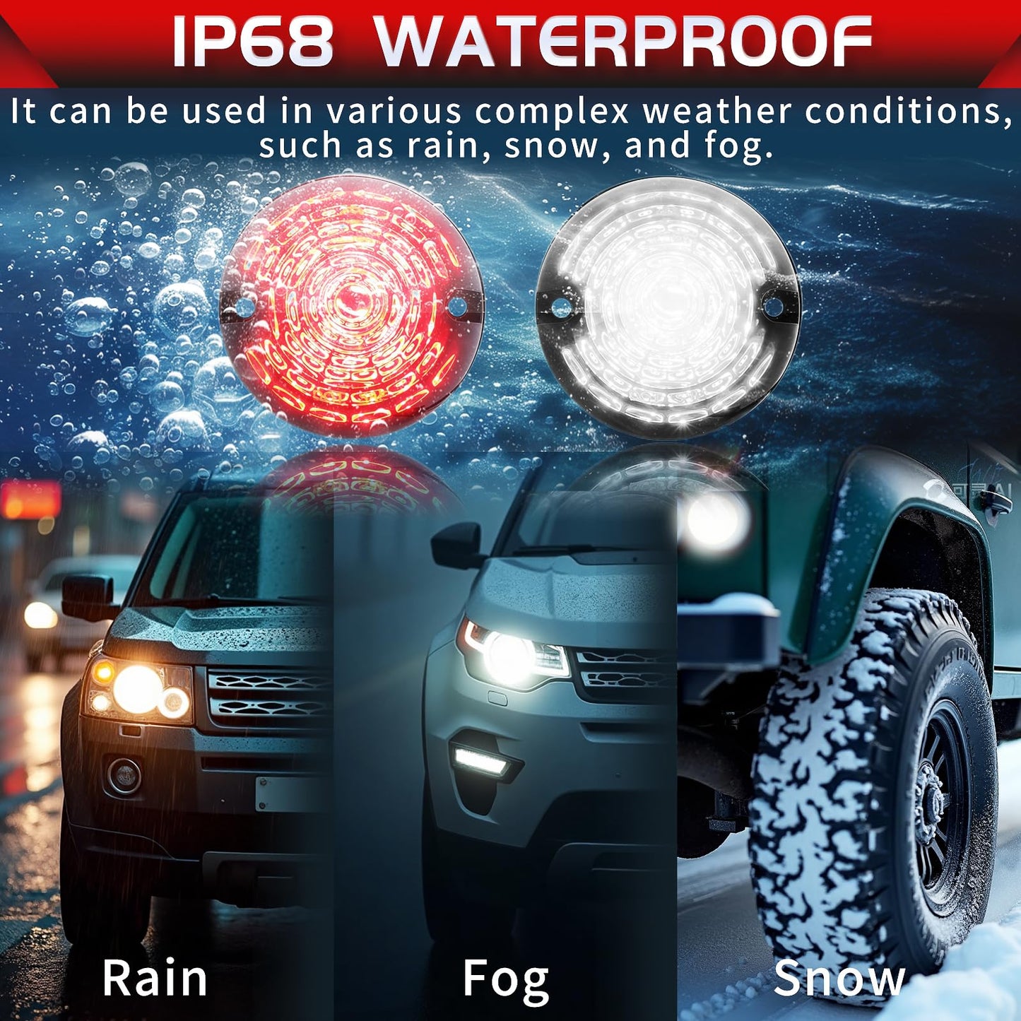 PLUSBEAM LED Upgraded Light Tail Light Kits, 10Pcs Led Indicator Light Compatible with Land Rover Defender 1990-2016 (Smoked Lens)