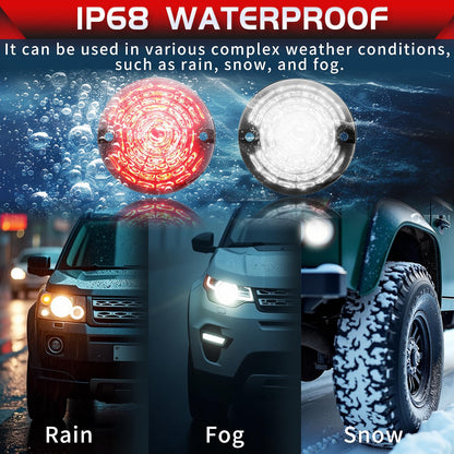PLUSBEAM LED Upgraded Light Tail Light Kits, 10Pcs Led Indicator Light Compatible with Land Rover Defender 1990-2016 (Smoked Lens)