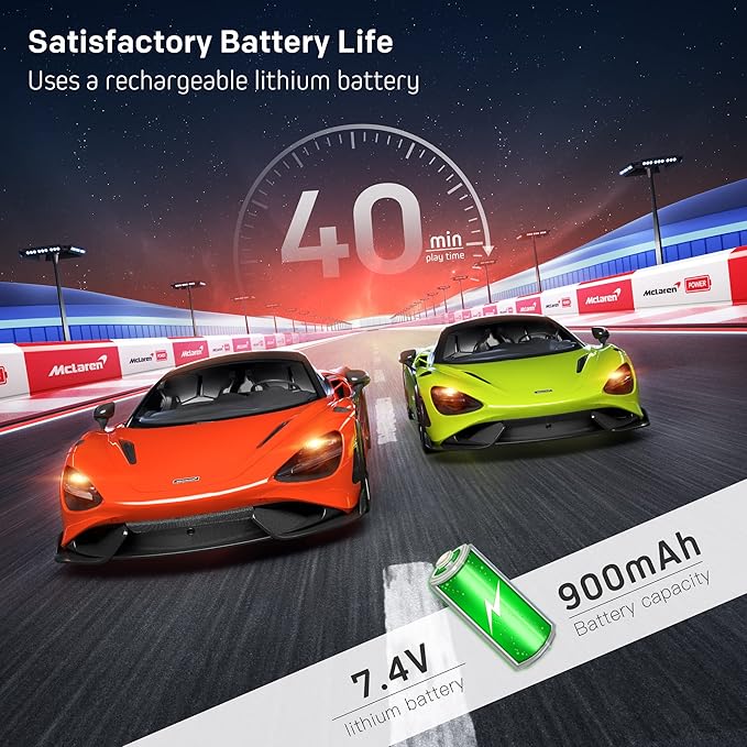 MIEBELY Remote Control Car McLaren Rc Cars Officially Licensed 1/12 Scale 7.4V 900mAh Toy Car with 12km/h Fast Model Car Headlight for Adults Kids Boys Age 6-12 Year Birthday Ideas Gift Orange