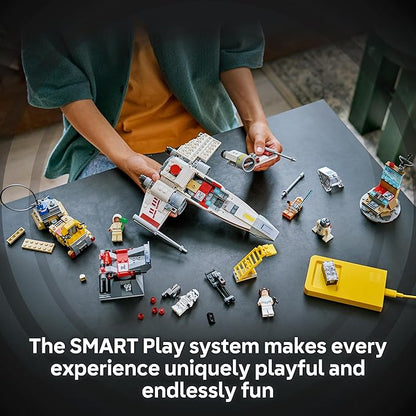 LEGO Star Wars SMART Play: Luke’s Red Five X-Wing Interactive Building Toy - All-in-One Set - Reacts to How You Move and Play with a SMART Brick - Gift for Boys Girls Kids Ages 6+ - 75423