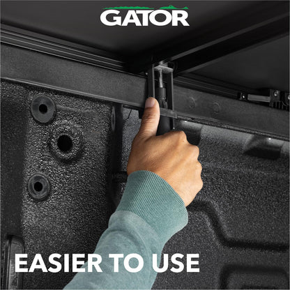 Gator Soft Tri-Fold Truck Bed Tonneau Cover w/Gear Straps | 61406 | Fits 2014-2021 Toyota Tundra (Without OE Rail System, Does not fit Trail Special Edition Bed Side Storage Boxes) 5' 5" Bed (66)