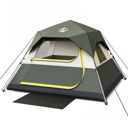 Tent 4 Person Tents for Camping - Instant Cabin Tent Setup in 50 Seconds with Rainfly & Windproof, Portable Pop Up Tents with Carry Bag for Family Outdoor Camping & Hiking