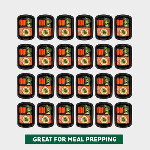Freshware Meal Prep Containers - 45 Pack | 1 Compartment, BPA Free, Stackable, Microwave & Dishwasher Safe (38 oz)