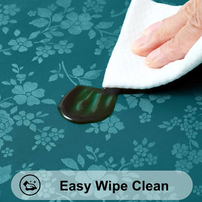 Smiry Square Table Cloth, Waterproof Heavy Duty Vinyl Tablecloths, Wipeable Washable Table Cover for Kitchen and Dining Room (Emerald Green, 54" X 54")