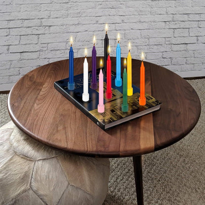 Mega Candles 20 pcs Unscented Assorted Colors Exquisite Mini Taper Spell Candles, 4 Inch Tall x 1/2 Inch Diameter, Magic Chimes, Enchantment, Casting Rituals, Witchcraft, Wiccan, Altar, Metaphysical