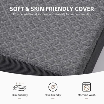 Comtrihion Portable Tri-Fold Memory Foam Mattress – 4-Inch Single Size Foldable Mattress with Washable Cover, Handle & Non-Slip Base for Travel, Camping, RV, Guest Rooms & Yoga