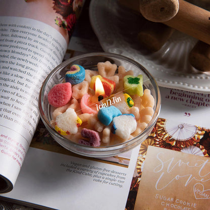 Mini Funny French Vanilla Cereal Bowl Scented Vegetable Wax Candles for Wedding Favor (6pcs/Pack)