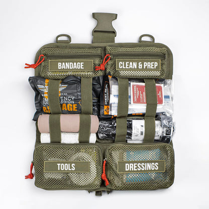 EVERLIT Roll Up Trauma First Aid Kit with CAT Tourniquet-Tactical IFAK Emergency Medical Kit for Outdoor, Vehicle & Home Preparedness-Quick Release Molle Bag for First Responders (OD Green)