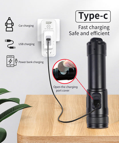 ITFGIMOK Super Bright Dive Light, IP68 Waterproof Flashlight with 3 Adjustable Beams (3° Spot/24° Flood/72° Wide), for Underwater Photography, Macro Video, Night Diving