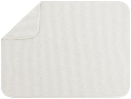 S&T INC. Dish Drying Mat XL, 18” x 24”, Absorbent Microfiber Kitchen Counter Mat, Dish Drying Pad for Dishes, Utensils, Pots and Pans, Extra Large, Cream