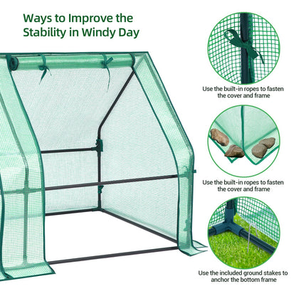 Ohuhu Mini Greenhouse + Raised Garden Bed with Greenhouse