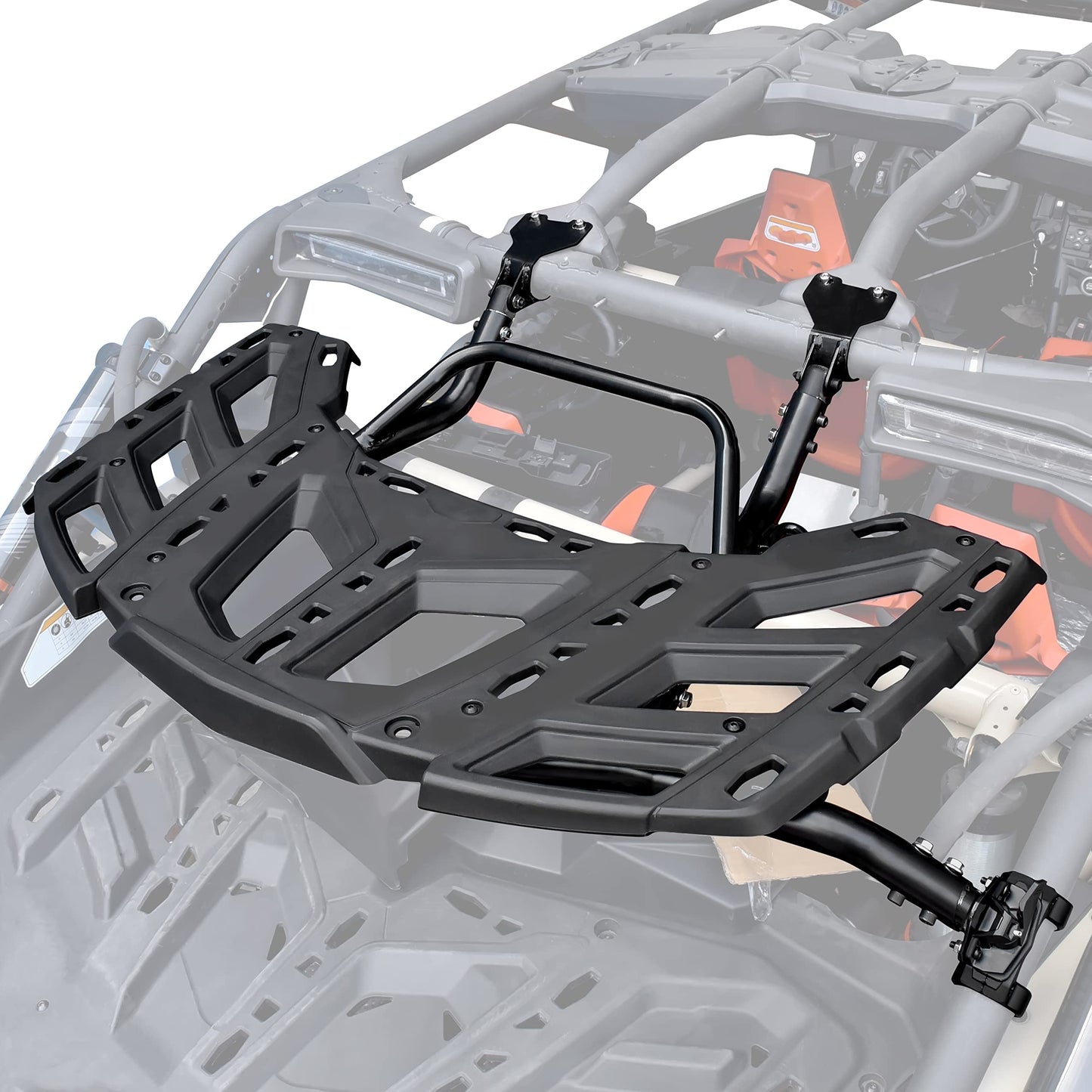 KATIMOTO Pivoting Rear Rack Kit with Gas Strut for Can Am Maverick X3 MAX 2017-2025 Accessories, Spare Tire Cargo Luggage Support Cooler LinQ Pivoting Rear Rack Replace OEM #715002881,715003439
