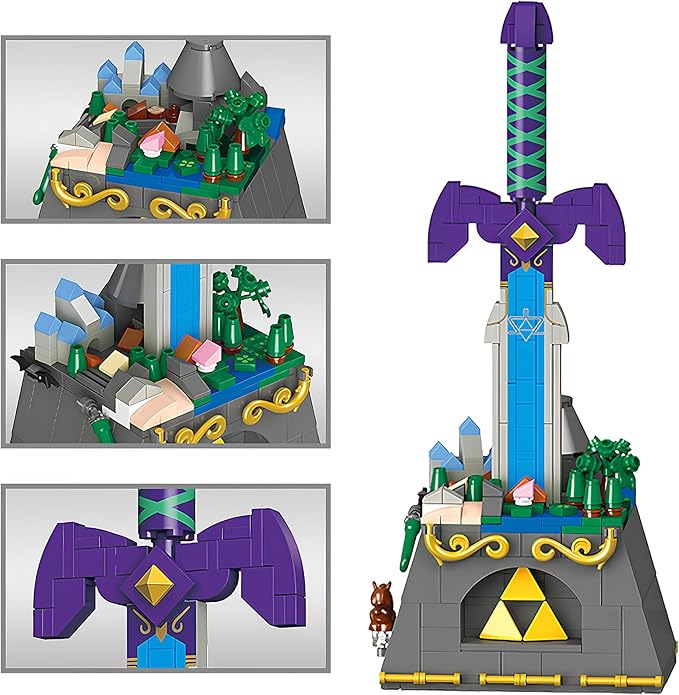 The Master Sword Building Blocks Sets Game Theme Swords Toy Model Creative Gift for Adults Teens 455 PCS