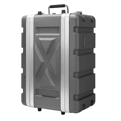 4U ABS Rack Case Shallow 8" Depth, 19" Rackmount Flight Road Travel Case, Waterproof Protective Hard Case with Customized Foam, Wireless Mic System Storage/Amp/Effect/DJ Mixer