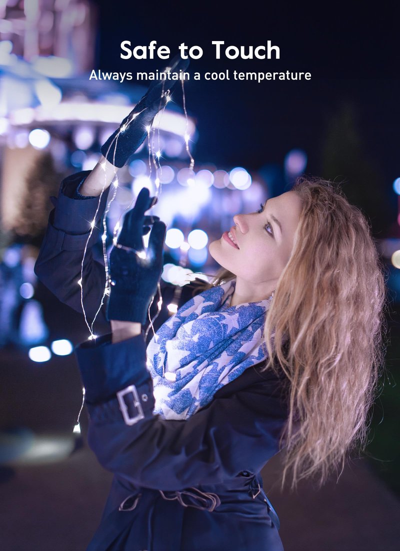Fairy Lights Plug in, 33Feet 100 LED USB Powered Twinkle Lights with Timer and Remote, Starry String Lights for Indoor Outdoor Wreath Wall Dorm Bedroom Mason Jar Christmas Decoration