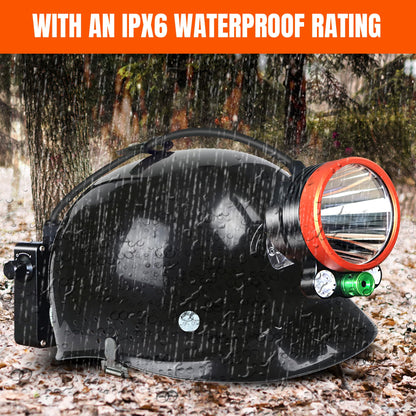 Pseudes T28 5-Color 3000-Yard Coon Hunting Lights – 2000 lm White/Green/Red/Amber Spot & Green Beam, IPX6 Waterproof Night Hunting Headlamp for Varmint, Hog & Coyote Light (with ABS Black hat)