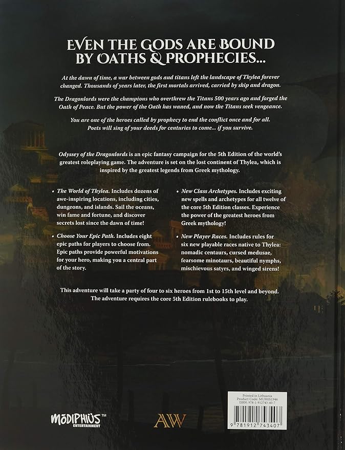Odyssey of The Dragonlords RPG