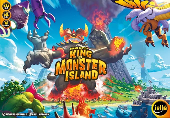 IELLO: King of Monster Island - Strategy Board Game Sequel of The King of Line Family Play Cooperatively Ages 10+ 1-5 Players 60 Minutes