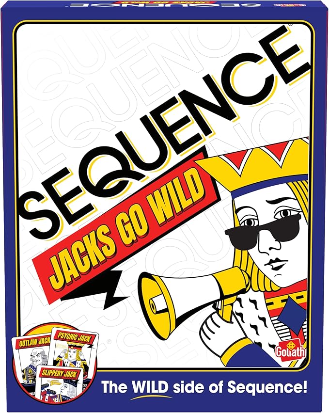 Goliath Sequence Jacks Go Wild! | Strategy Board Game Includes Additional Wild Jacks Cards | 2-12 Players Ages 7+