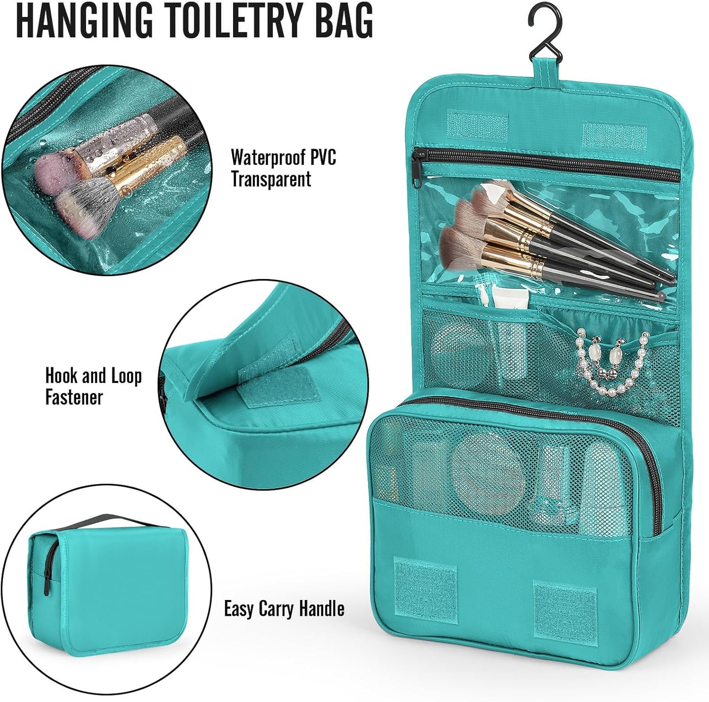 Veken Packing Cubes - Travel Organizer Bags Set with Large Laundry Bag & Passport Holder | 4 Sizes for Suitcase