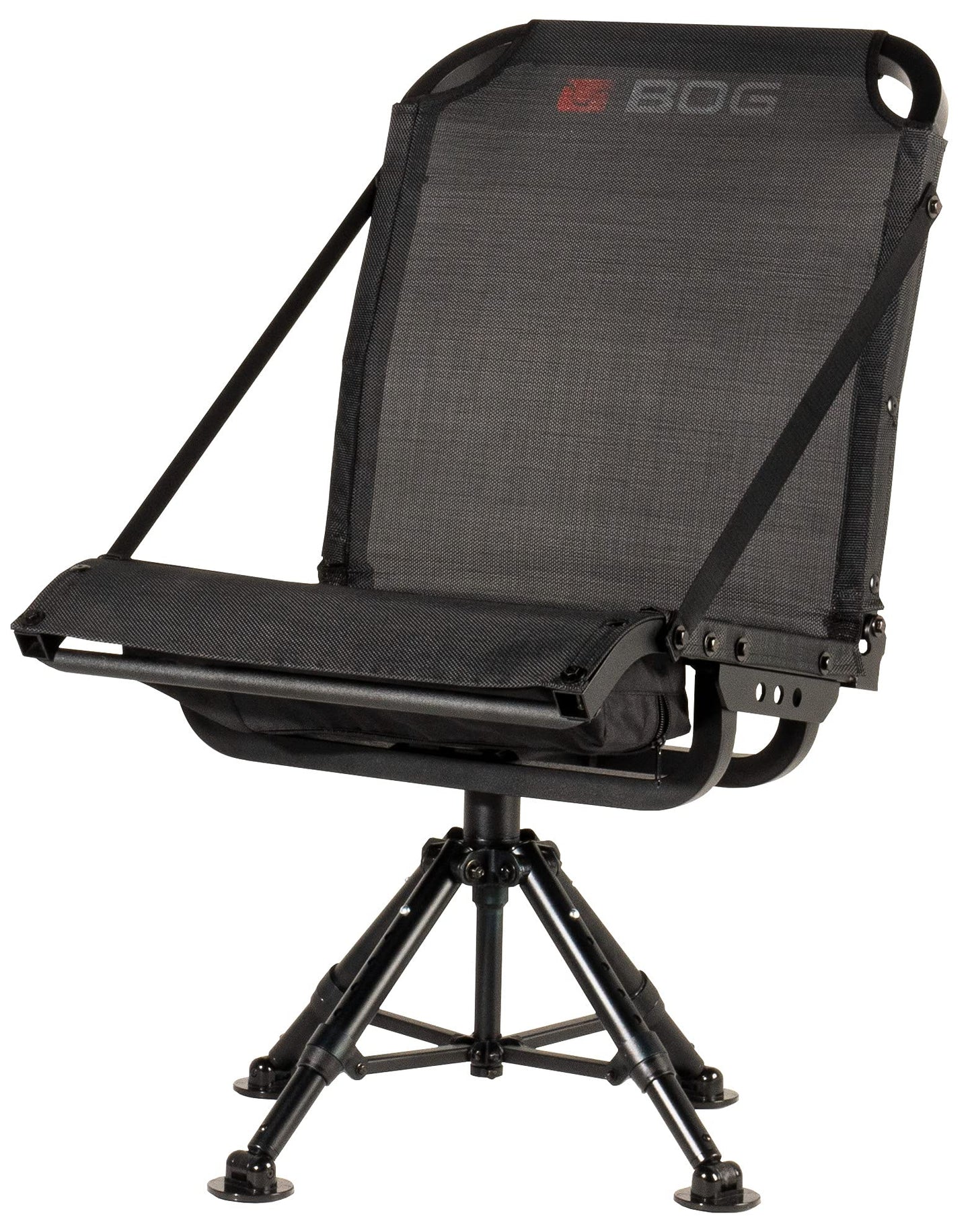 BOG Nucleus 360 Chair with Lightweight Aluminum Frame, Heavy Duty Textilene Fabric, Collapsible, 360 Degrees of Adjustable Pivoting Seat, and 4 Extendable Legs for Hunting, Shooting, and Outdoors
