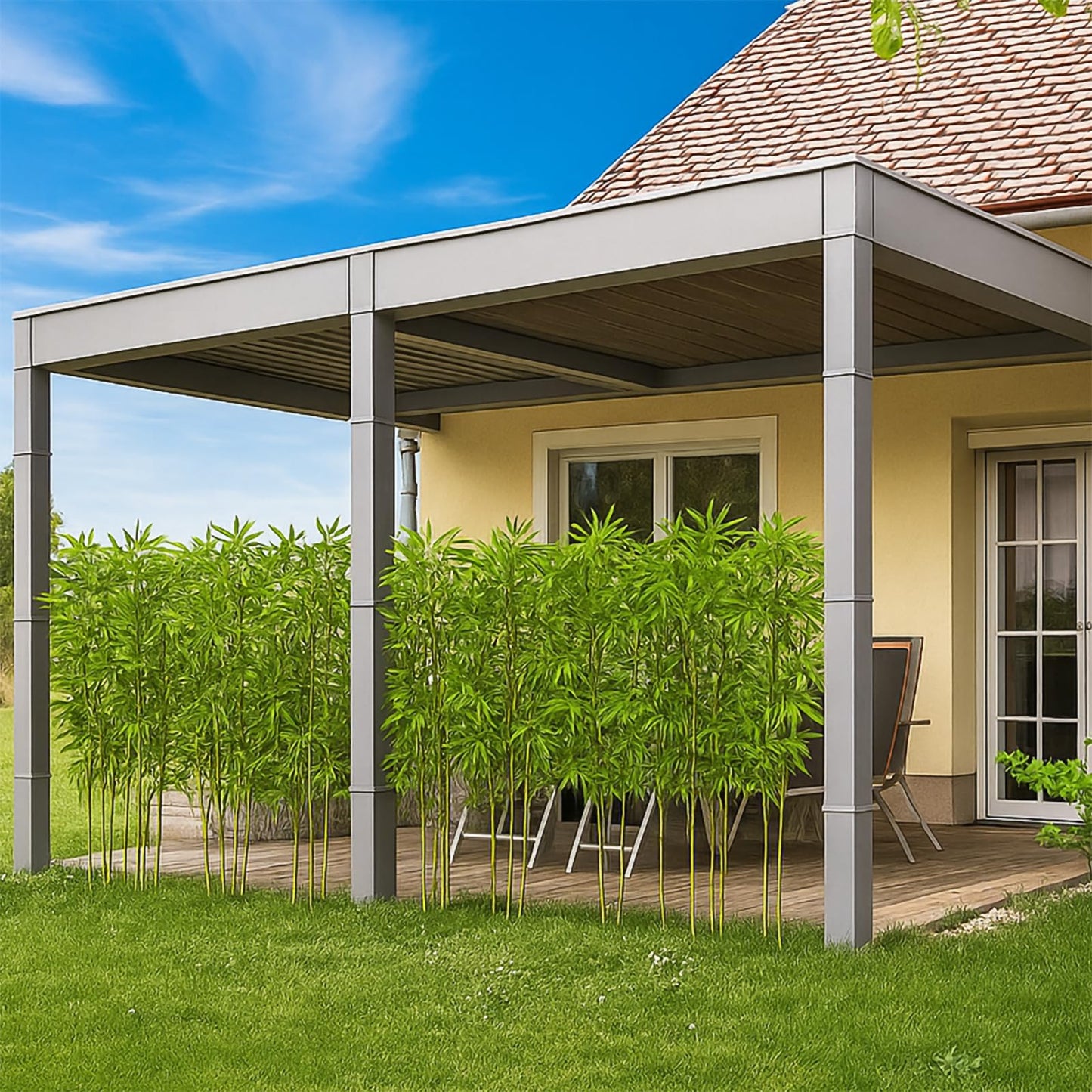 6ft (20 Pack) Fake Bamboo, Outdoor Artificial Bamboo Plants, Designed for Patio and Deck Privacy,Also Can Be Used for Screen Dividers and Backyard Decoration