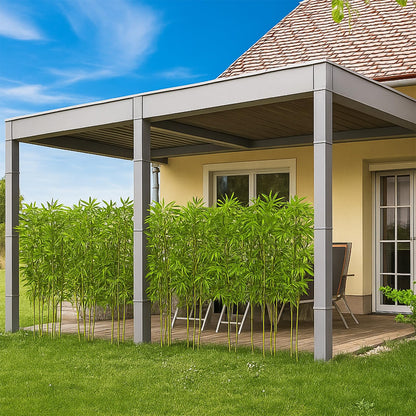 6ft (20 Pack) Fake Bamboo, Outdoor Artificial Bamboo Plants, Designed for Patio and Deck Privacy,Also Can Be Used for Screen Dividers and Backyard Decoration