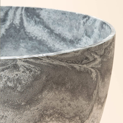 LA JOLIE MUSE 14.2/11.3/8.6 Inch Round Planter,Indoor/Outdoor Large Planters Set of 3,Grey Plant Container with Drain Holes,Tree Flower Plant Pots for Patio and Deck