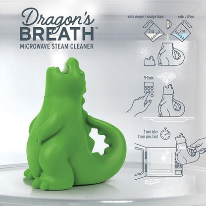 Genuine Fred Dragon's Breath Microwave Steam Cleaner - BPA-Free Silicone Design, Fun & Effective Kitchen Gadget