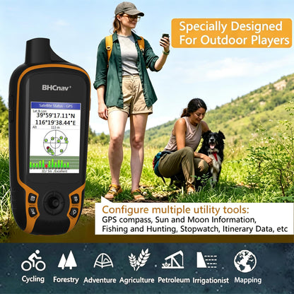 BHCnav NAVA F30 Handheld GPS Navigation Device, Colorful Map Display, Land Accuracy Surveying Equipment for Outdoor Hiking Hunting Traveling Adventures