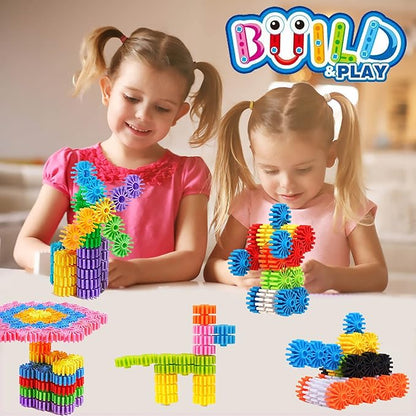 Gears Interlocking Learning Set STEM Construction Toy Set - Building Kids Toys 180 Pcs - 10 Colors