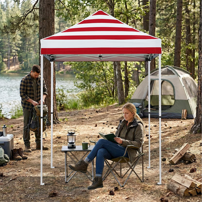 EAGLE PEAK 5x5 Pop Up Canopy and Folding Camping Table