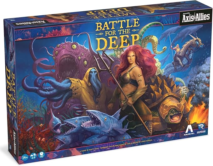 Renegade Game Studios Battle for The Deep Strategy Board Game Axis &amp Allies 2v2 Team-Based Tabletop Miniature Warfare