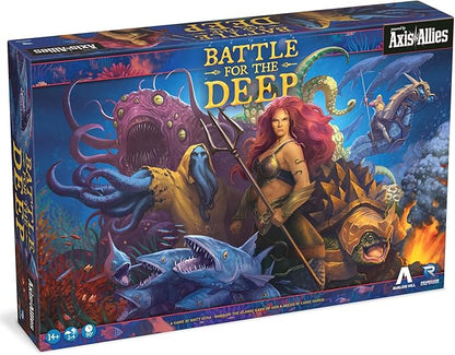 Renegade Game Studios Battle for The Deep Strategy Board Game Axis &amp Allies 2v2 Team-Based Tabletop Miniature Warfare