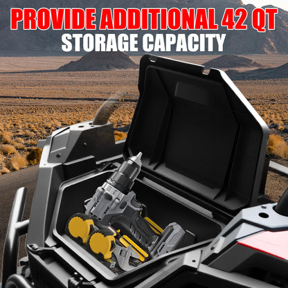 XATVXUTV 42QT UTV Rear Cargo Storage Box for Polaris RZR PRO XP/XP4, Water Resistant Dust Free Rear Bed Tool Box for Polaris RZR Turbo R/R4 RZR PRO S/S4 2020-2025 Accessories, Replace OEM #2883752