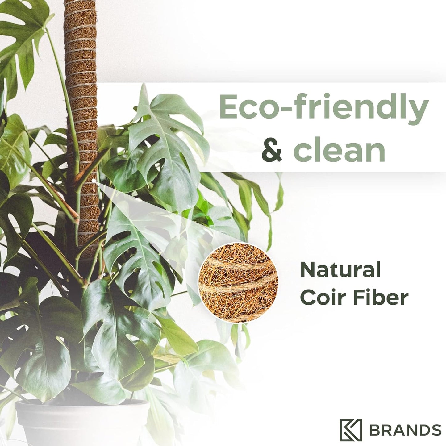 K-Brands 3 Pack Bendable Moss Pole - 48'' & 28'' Monstera Plant Support for Indoor Climbing Plants