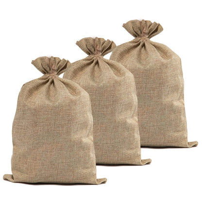 5PCS Large Burlap Bags- 20x30 Inch Natural Jute Burlap Sacks, Reusable Plant Grow Bags Root Vegetable Holders, Strong Potato Sacks for Gardening Planting Food Storage