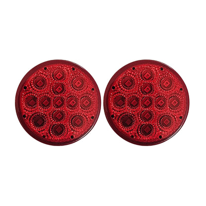 All Star Truck Parts LED Clearance Side Marker Lights Kit, 2.5in, 13 Diodes, Flush Mount, Waterproof, 12V, Red
