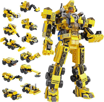 Robot Building Toys for 6 7 8 9 10 11 12 13 14 Years Old Kids | 25-in-1 Construction Blocks Sets for Robot or Trucks Christmas Birthday Gifts for Age 6-8 7-9 8-14 yrs Boys